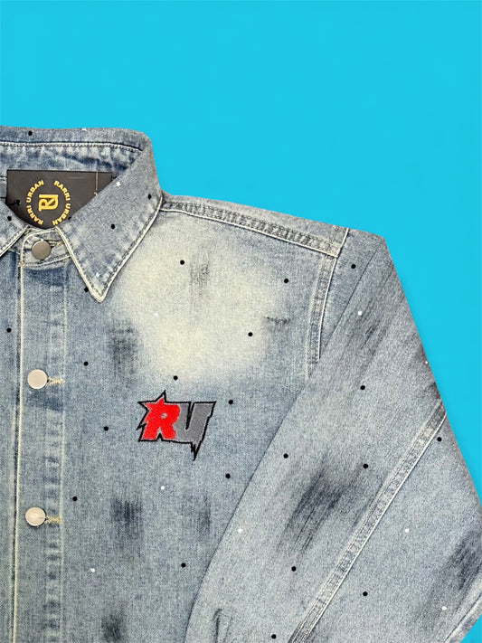 RarriUrban ‘Embroidered Stone Denim’ Shrit