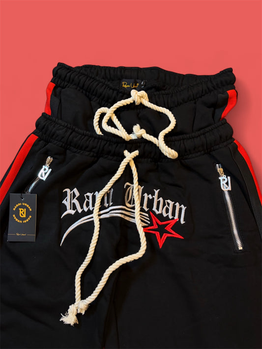 RarriUrban Embroidered Double Layer Stripe Pant.