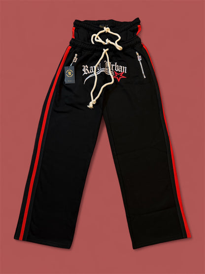 RarriUrban Embroidered Double Layer Stripe Pant.