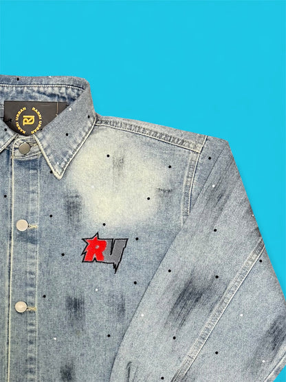 RarriUrban ‘Embroidered Stone Denim’ Shrit