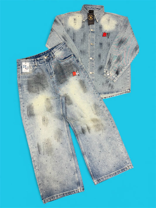 RarriUrban ‘Signature Embroidered Stone Denim’ Shrit & Jeans