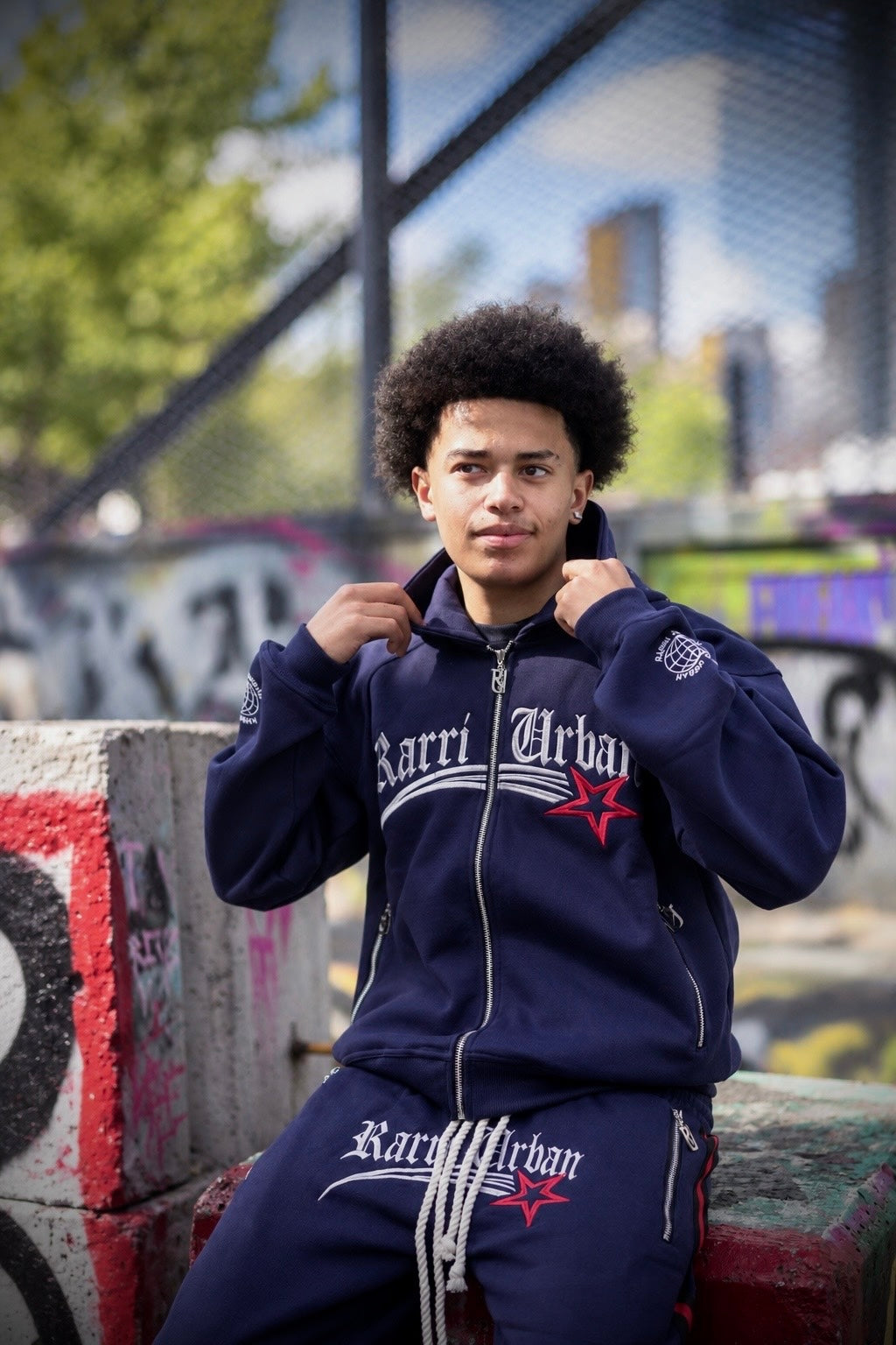 RU "signature" embroidered tracksuit